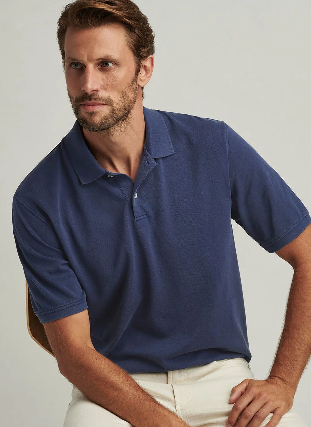 Peter Millar Sunrise Piqué Polo In Atlantic Blue