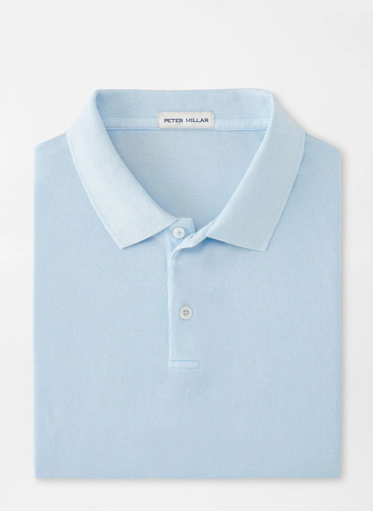 Peter Millar Sunrise Piqué Polo In Morning Blue