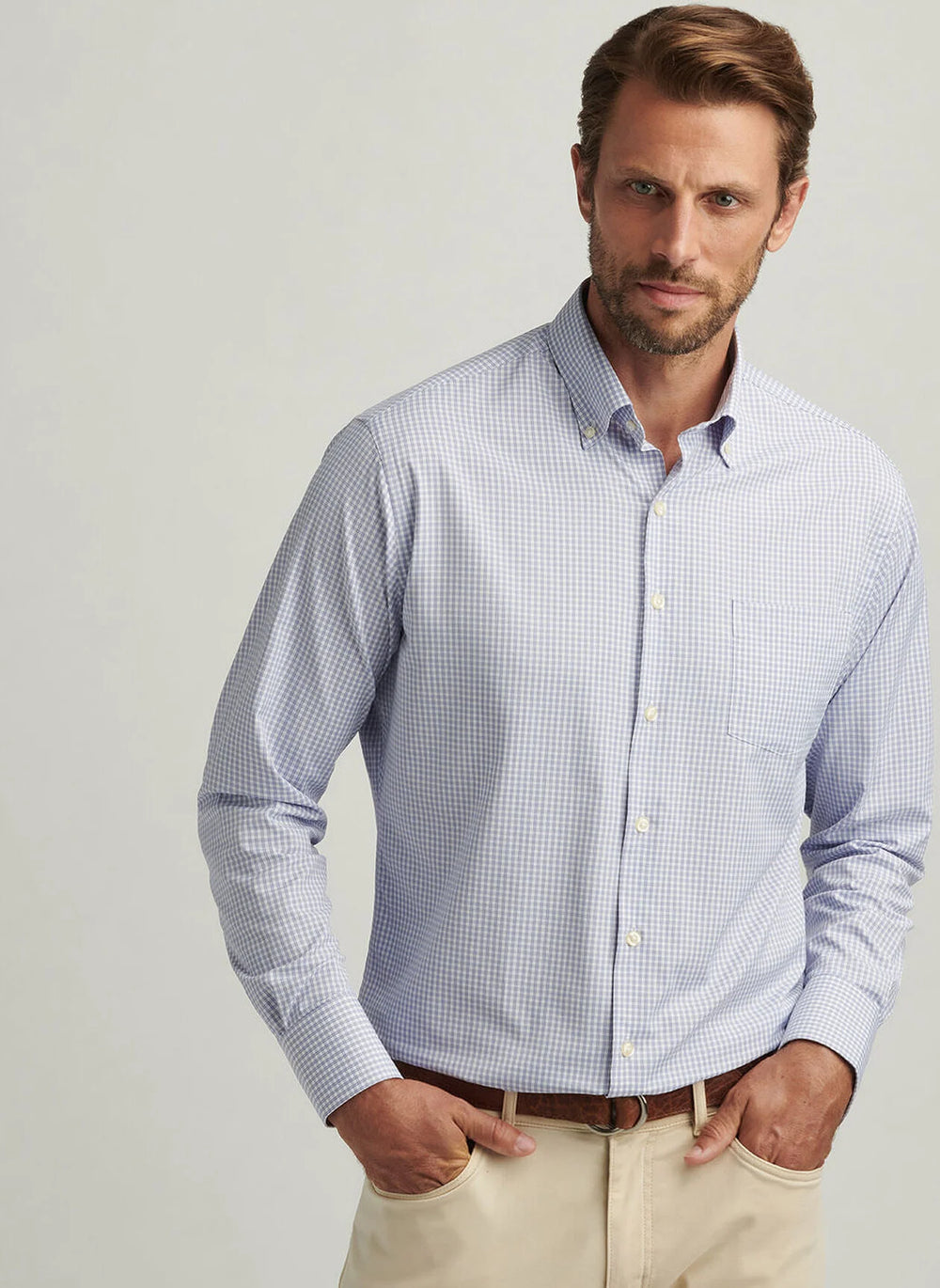 Peter Millar Derwent Performance Twill Sport Shirt In Wildflower