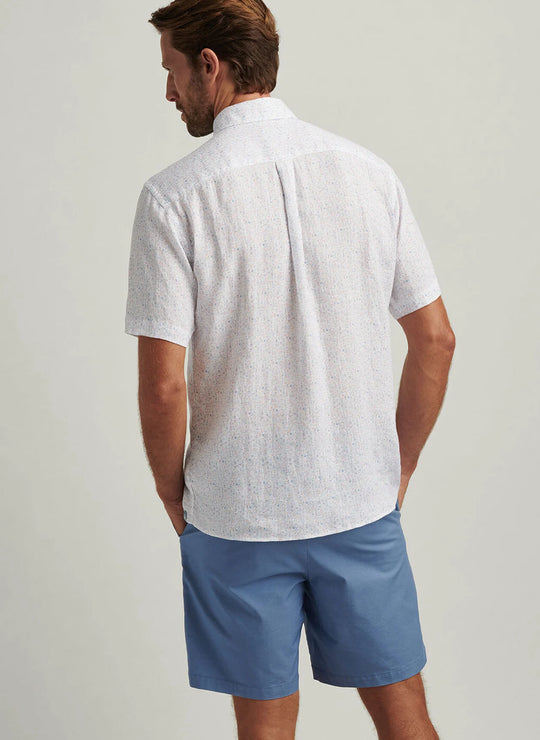 Peter Millar Soiree Linen Sport Shirt In Multi