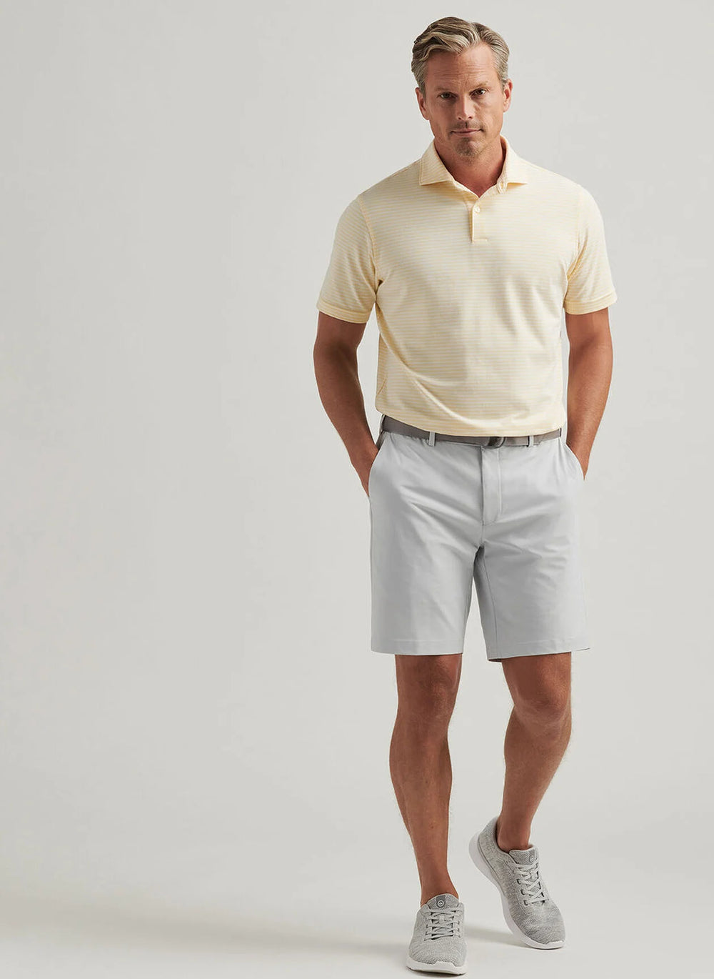Peter Millar Surge Performance Short In British Grey