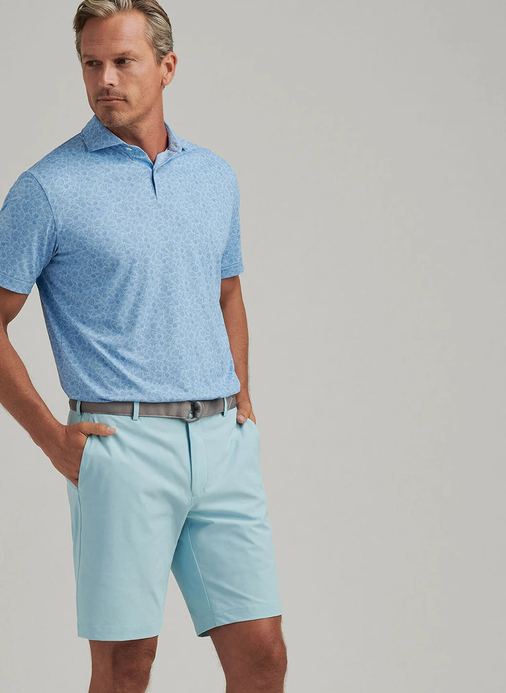 Peter Millar Surge Performance Short In Blue Spruce