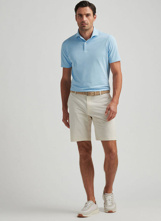Peter Millar Matlock Seersucker Performance Short In Truffle