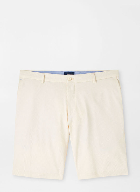 Peter Millar Matlock Seersucker Performance Short In Truffle