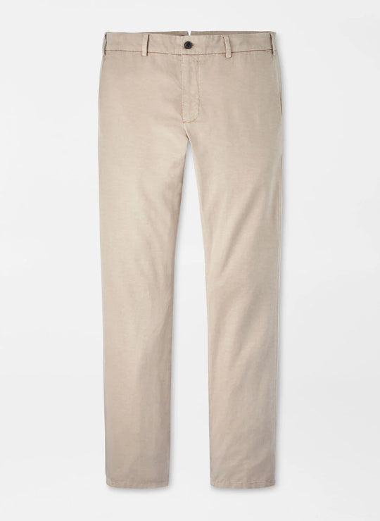 Peter Millar Somerset Flat-Front Pant In Khaki