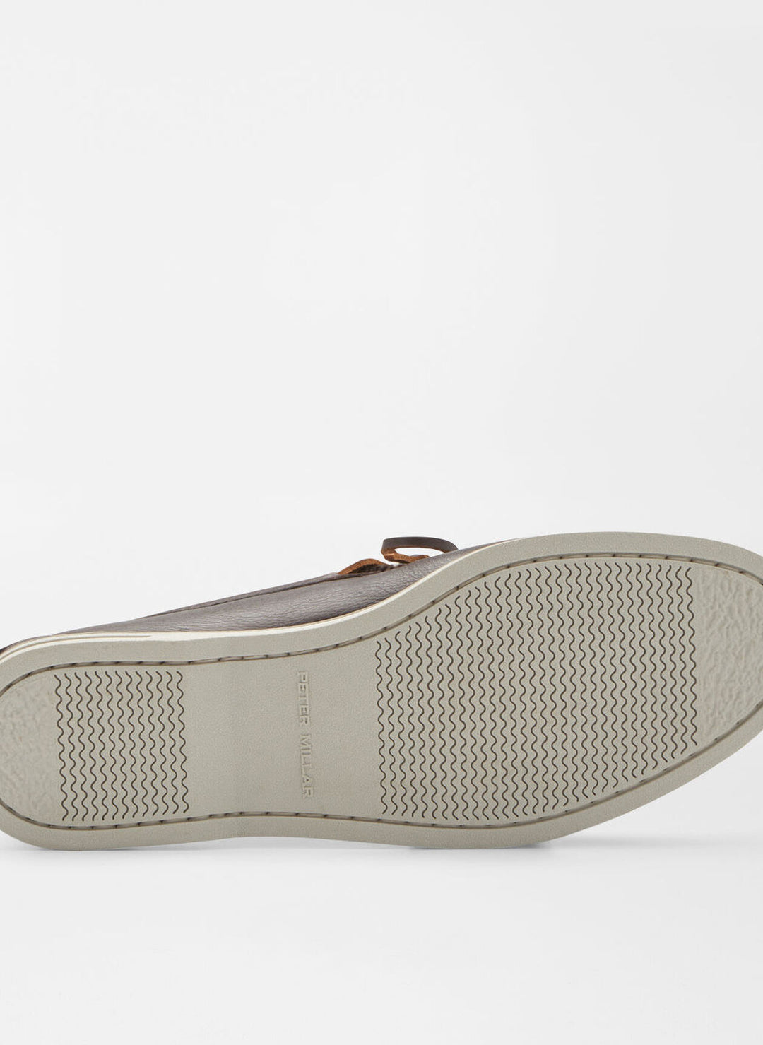 Peter Millar Excursionist Leather Boat Shoe In Chocolate