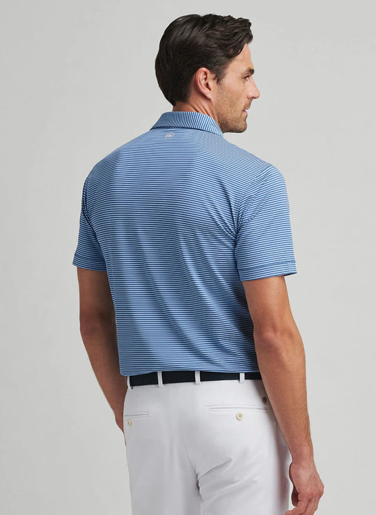 Peter Millar Ambrose Performance Jersey Polo In Ocean Blue