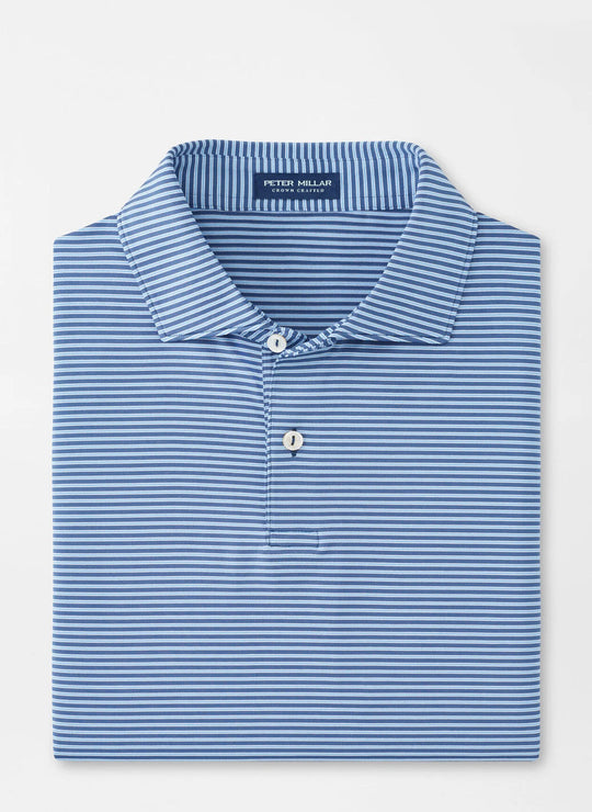 Peter Millar Ambrose Performance Jersey Polo In Ocean Blue