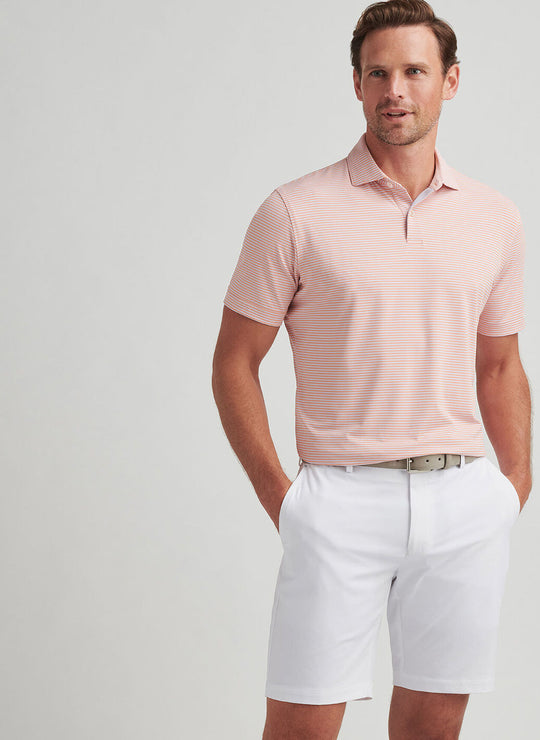 Peter Millar Ambrose Performance Jersey Polo In Paradise Orange