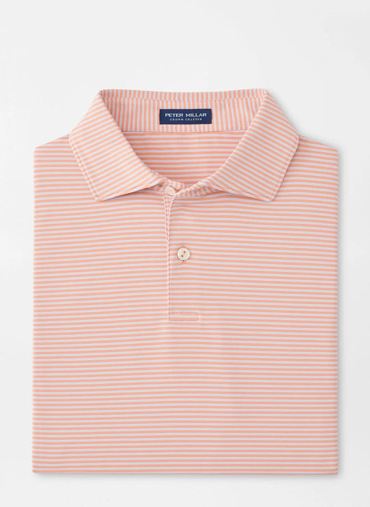 Peter Millar Ambrose Performance Jersey Polo In Paradise Orange