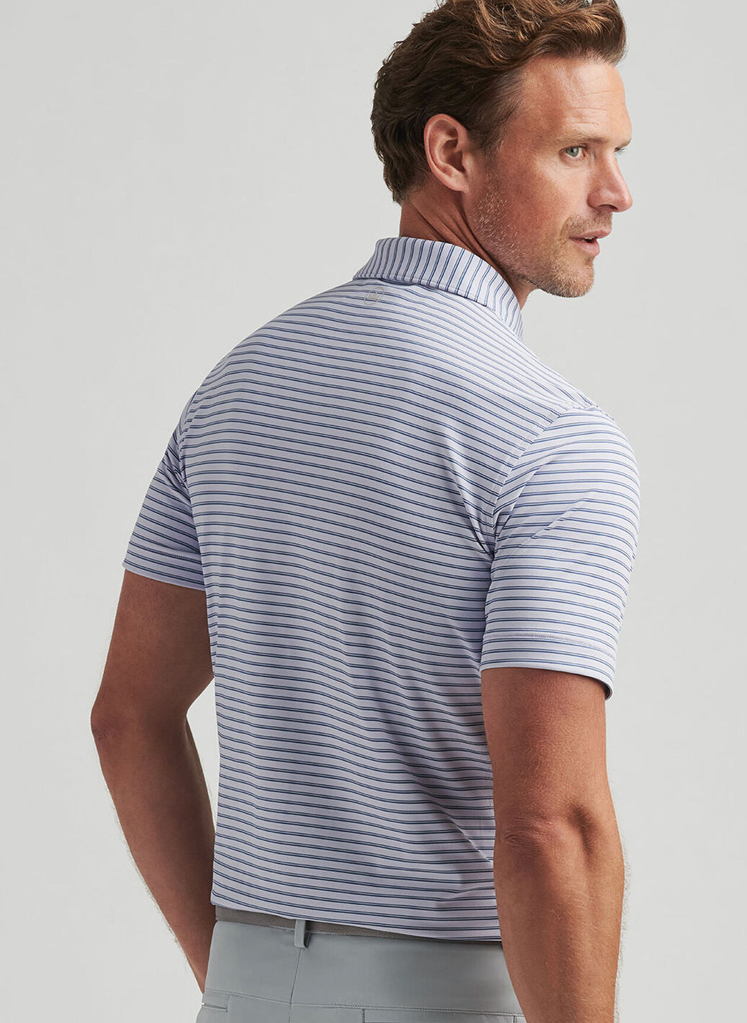 Peter Millar Bridge Performance Jersey Polo In Lavender Moon