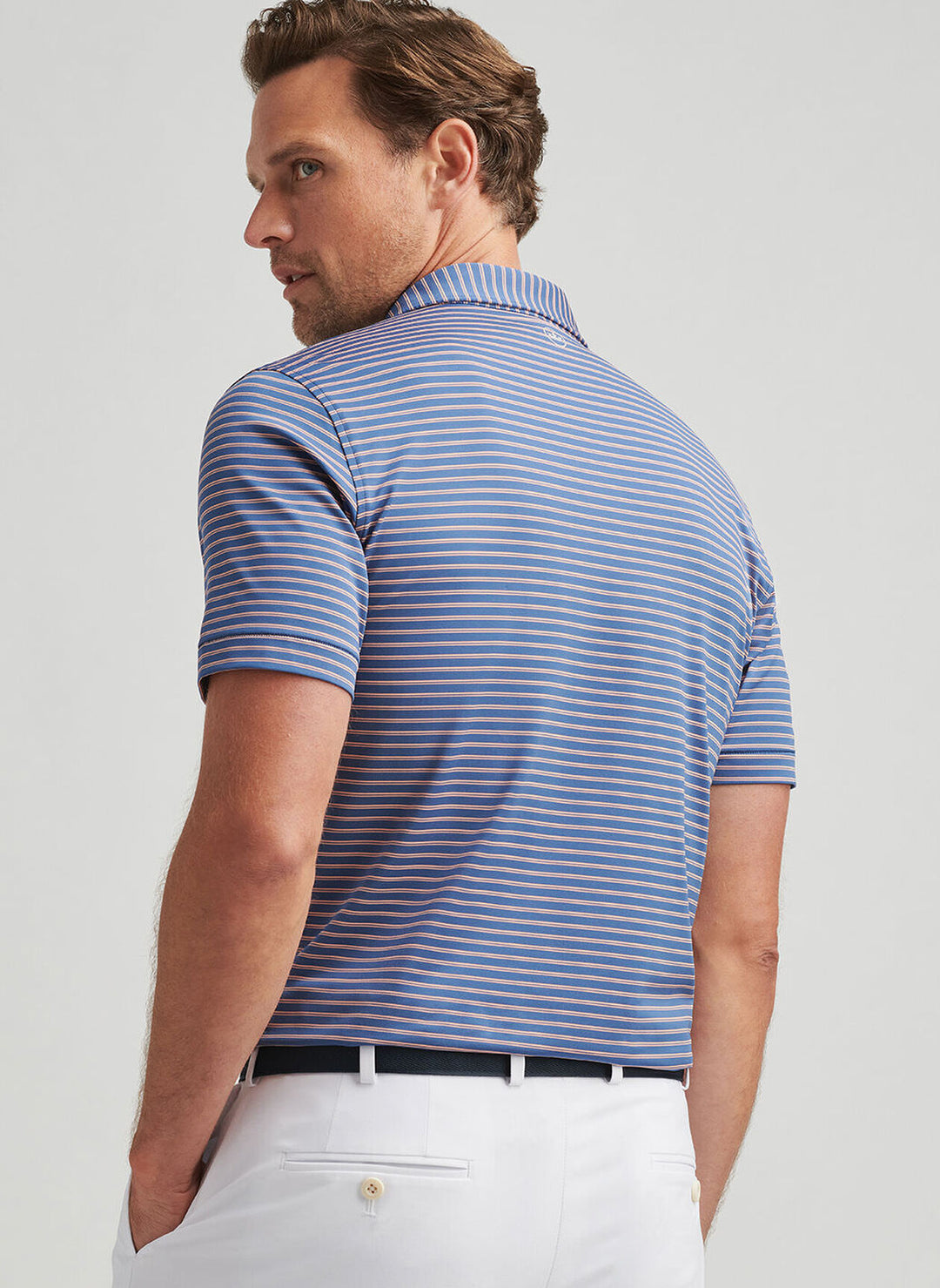 Peter Millar Bridge Performance Jersey Polo In Ocean Blue
