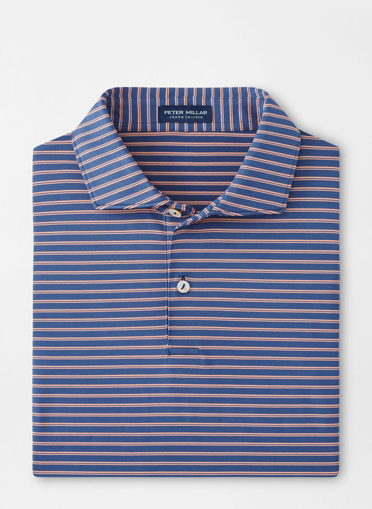 Peter Millar Bridge Performance Jersey Polo In Ocean Blue