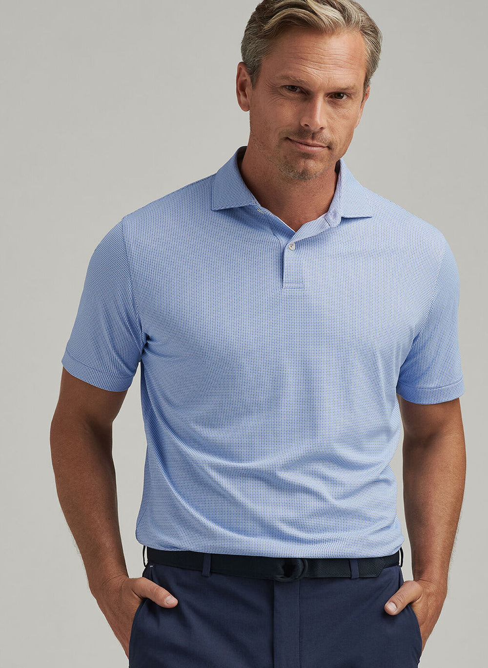 Peter Millar Grovewood Performance Jersey Polo In Lavender Moon