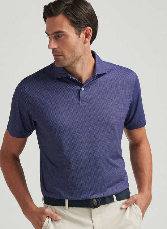 Peter Millar Grovewood Performance Jersey Polo In Navy