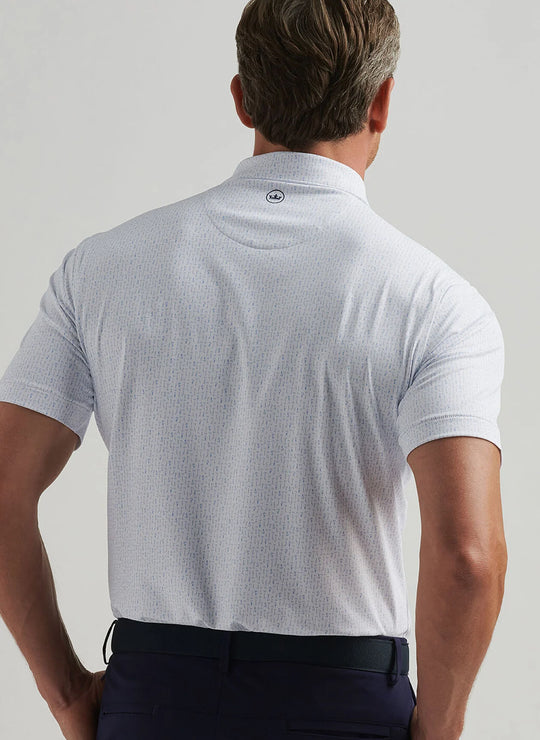 Peter Millar Keys Performance Jersey Polo In White