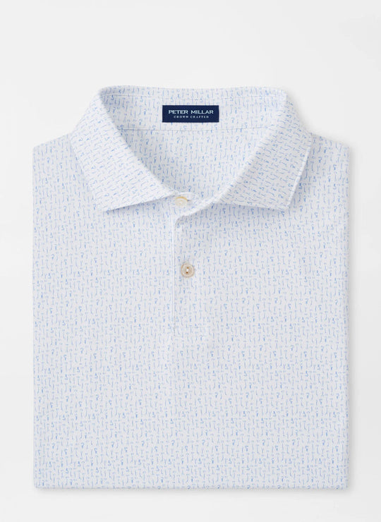 Peter Millar Keys Performance Jersey Polo In White
