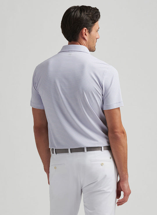 Peter Millar Chord Performance Jersey Polo In Fountain Blue