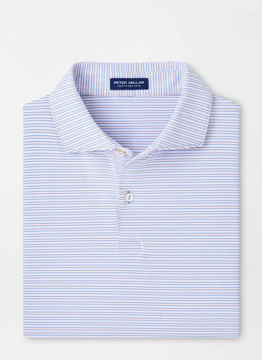Peter Millar Chord Performance Jersey Polo In Fountain Blue