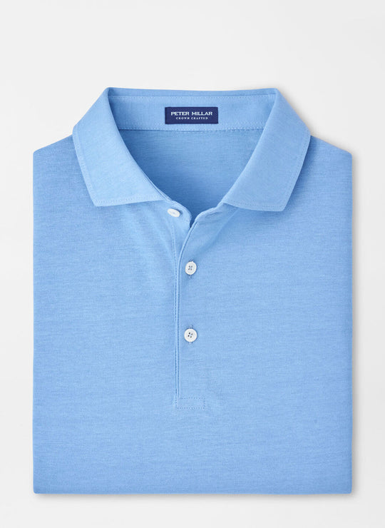 Peter Millar Cannes Short-Sleeve Cotton Polo In Fountain Blue