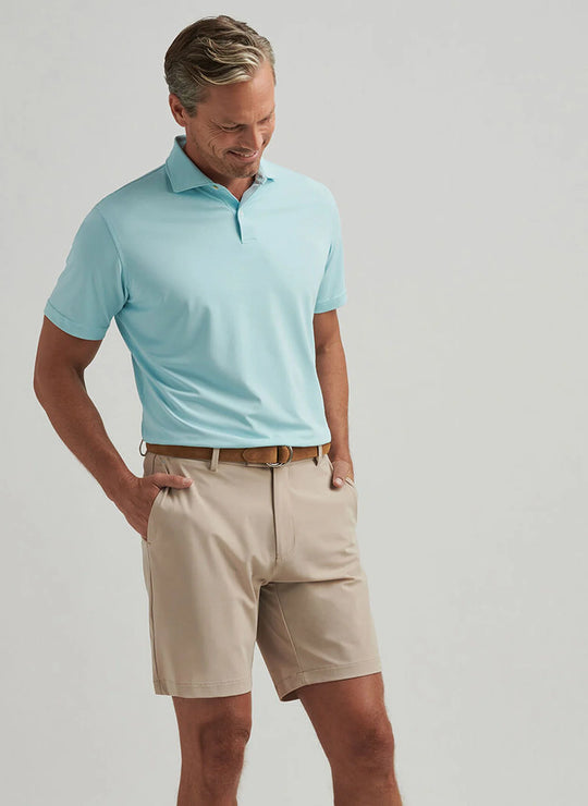 Peter Millar Soul Performance Mesh Polo In Blue Spruce