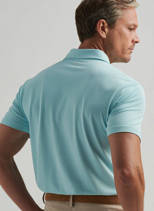 Peter Millar Soul Performance Mesh Polo In Blue Spruce