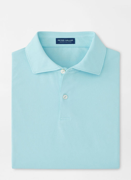 Peter Millar Soul Performance Mesh Polo In Blue Spruce