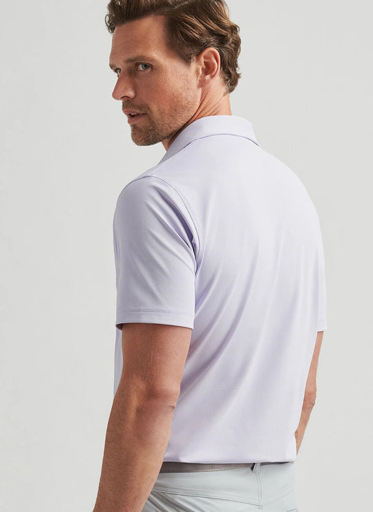 Peter Millar Soul Performance Mesh Polo In Lavender Moon