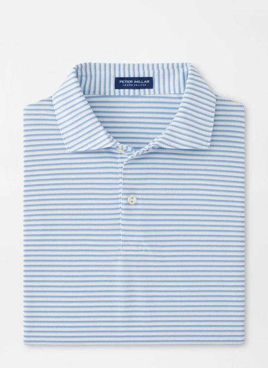 Peter Millar Tempo Performance Mesh Polo In White/Angelite