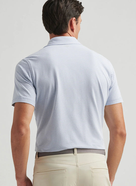 Peter Millar Albatross Cotton Blend Piqué Polo In Angelite