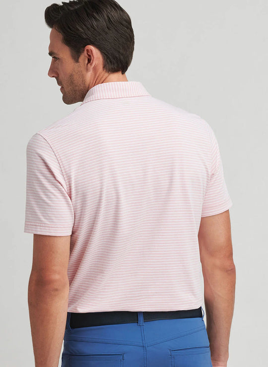 Peter Millar Albatross Cotton Blend Piqué Polo In Pink Crepe