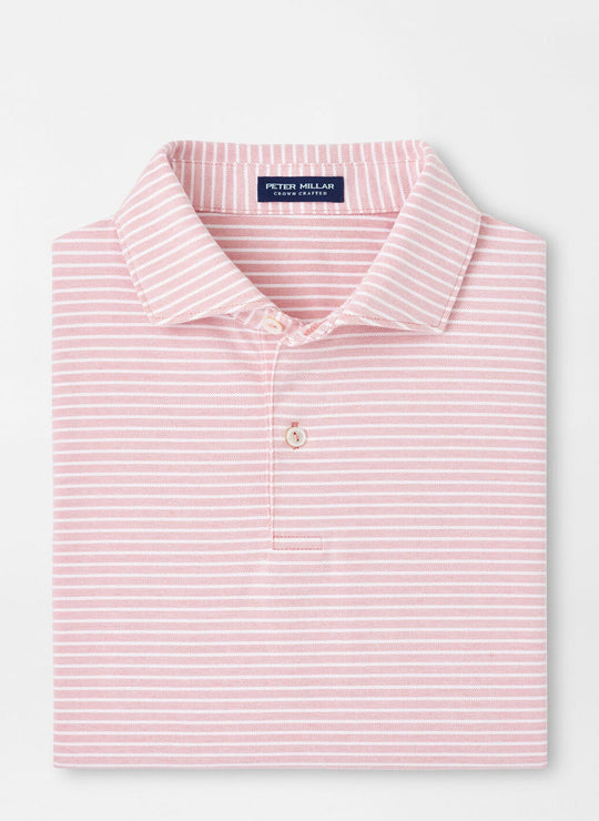 Peter Millar Albatross Cotton Blend Piqué Polo In Pink Crepe