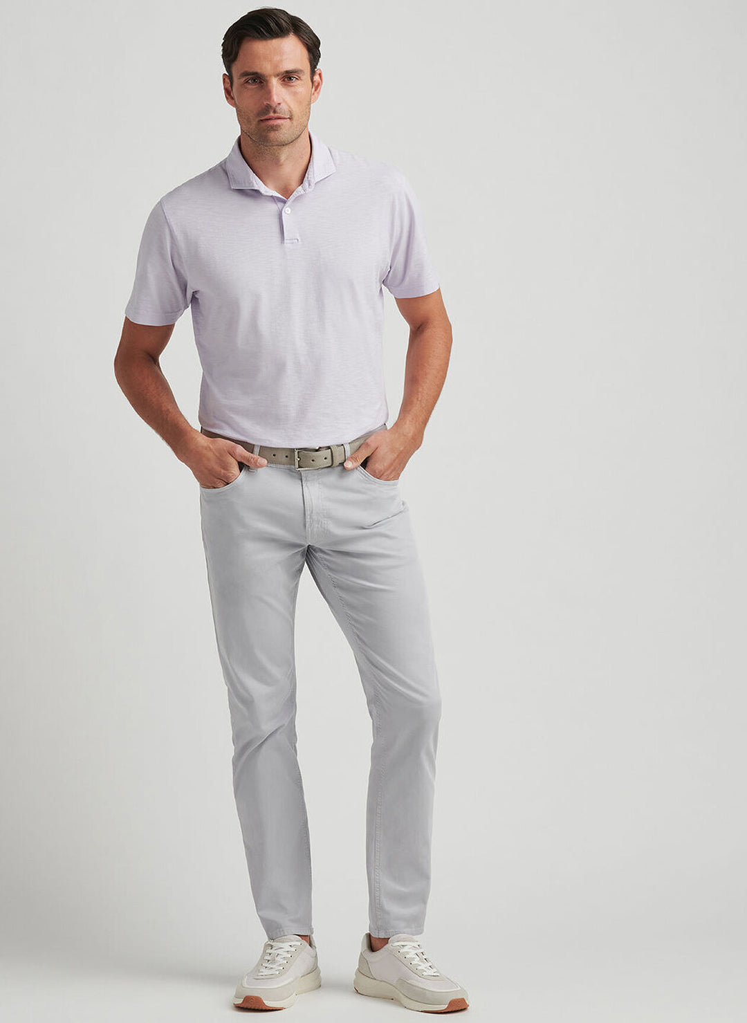 Peter Millar Journeyman Short-Sleeve Polo In Lavender