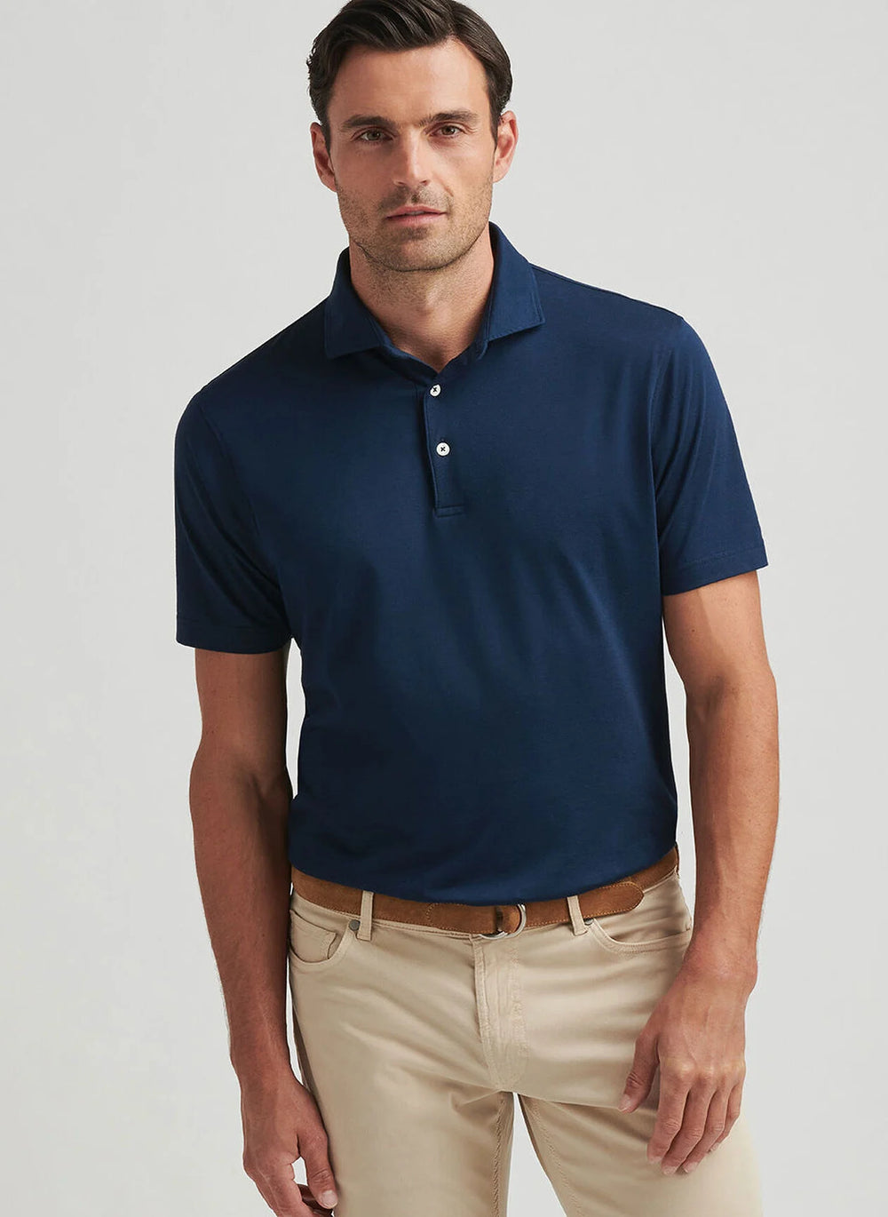 Peter Millar Excursionist Flex Polo In Atlantic Blue