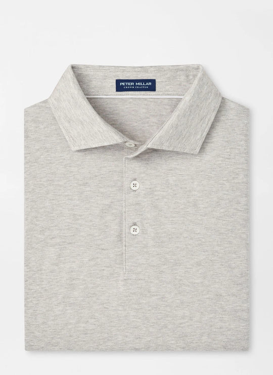 Peter Millar Excursionist Flex Polo In Gale Grey