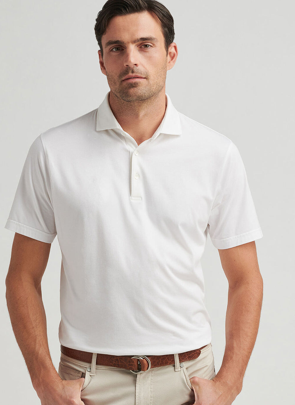 Peter Millar Excursionist Flex Polo In White