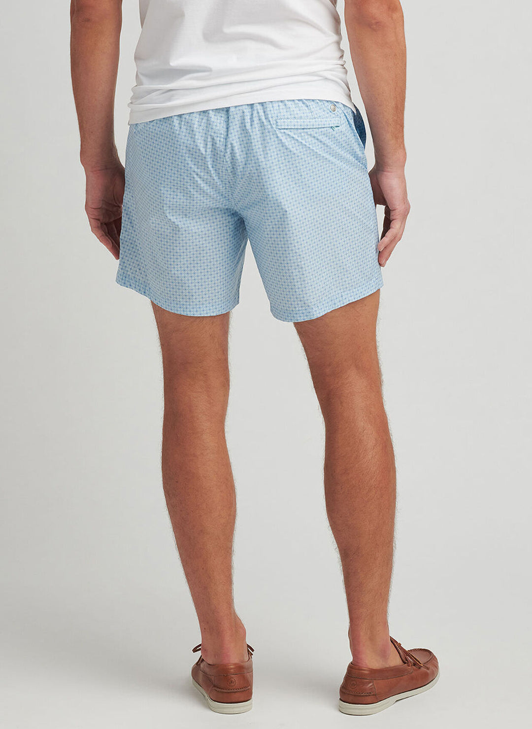 Peter Millar Sicilian Geo Swim Trunk In Blue Spruce