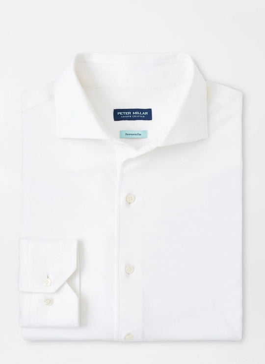 Peter Millar Excursionist Flex Solid Sport Shirt In White