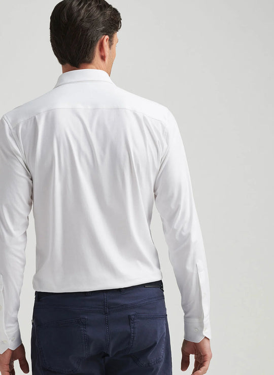 Peter Millar Excursionist Flex Solid Sport Shirt In White