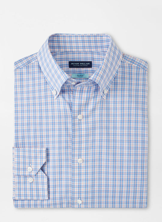 Peter Millar Portofino Cotton Sport Shirt in Fountain Blue
