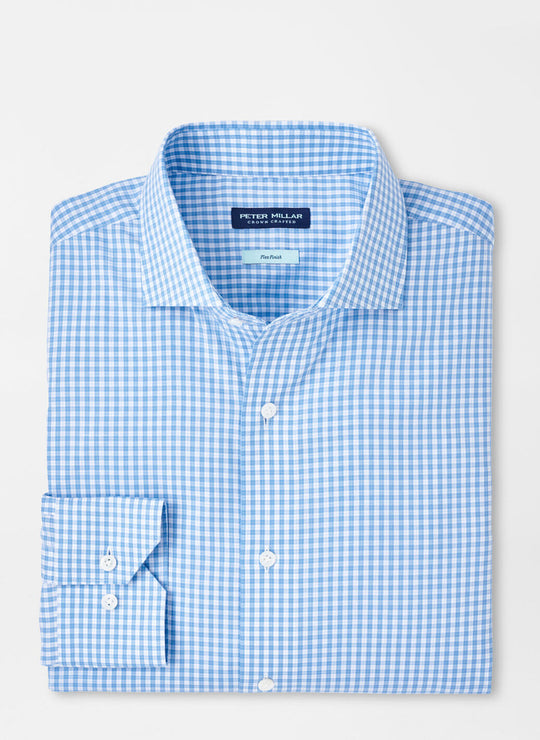 Peter Millar Capri Cotton Sport Shirt in Fountain Blue