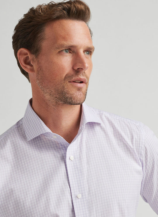 Peter Millar Capri Cotton Sport Shirt in Lavender Moon