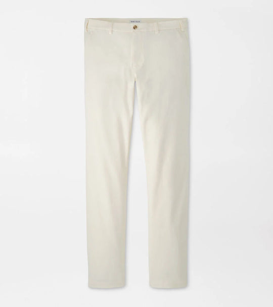 Signature Sateen Flat Front Trouser In Ivory