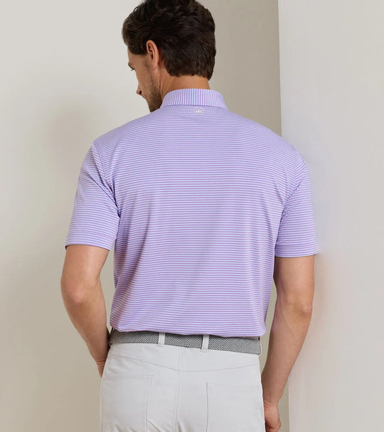 Hales Performance Jersey Polo In Purple Iris