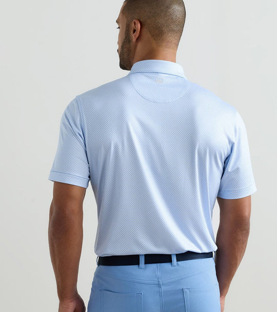 Medina Performance Jersey Polo In Bluebird