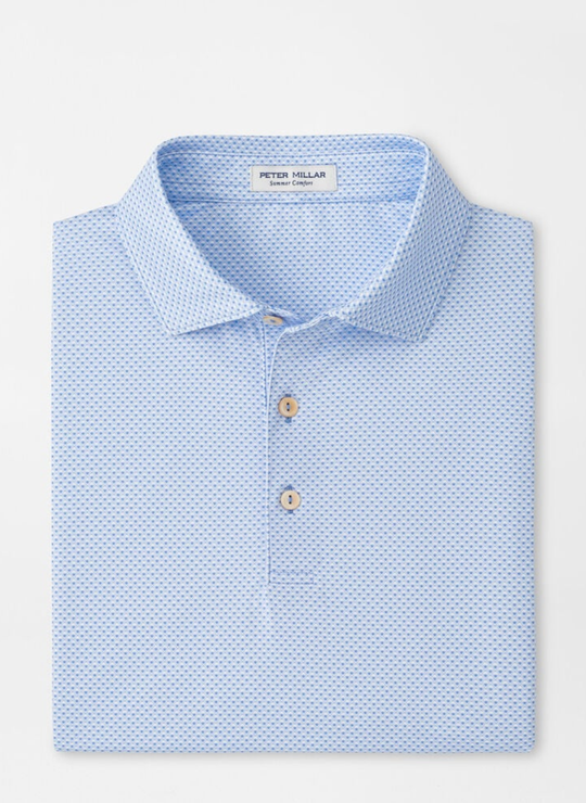 Medina Performance Jersey Polo In Bluebird