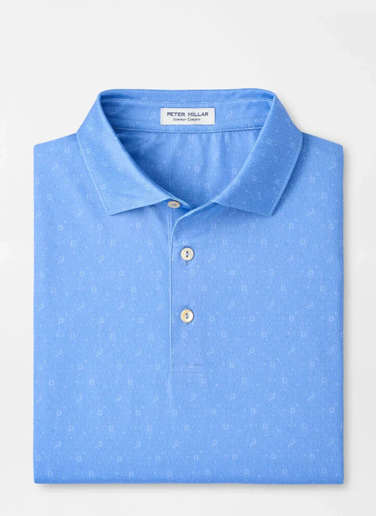 Guitar Solo Performance Jersey Polo In Bluebird