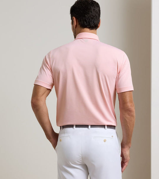 Jubilee Performance Jersey Polo In Summer Apricot