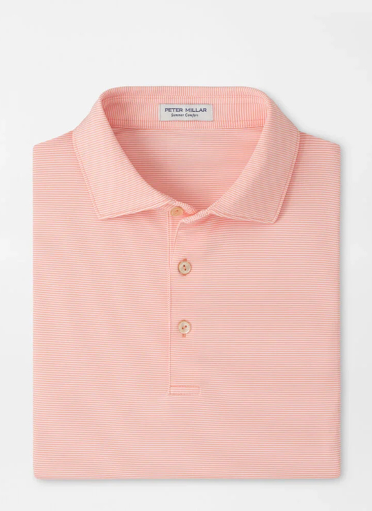 Jubilee Performance Jersey Polo In Summer Apricot