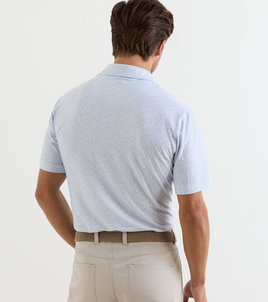 Paper Plane Performance Jersey Polo In White